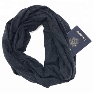 Women Lightweight <strong>Infinity</strong> Travel <strong>Scarf</strong> with Hidden Zipper Pocket - Product Image 2