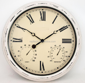 Reloj de Pared Clásico de 15 Pulgadas para Decoración del Hogar, Diseño de Plástico Blanco, Cuarzo Analógico, Acabado Mate, Uso Interior/Exterior - Product Image 3