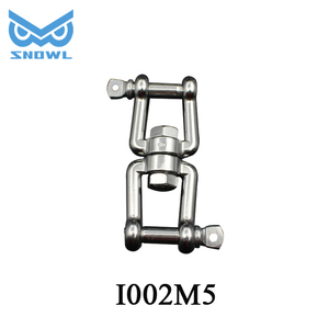 <span class=keywords><strong>Manille</strong></span> à <span class=keywords><strong>double</strong></span> œillet pivotante en acier inoxydable SNOWL pour usage maritime - Product Image 4