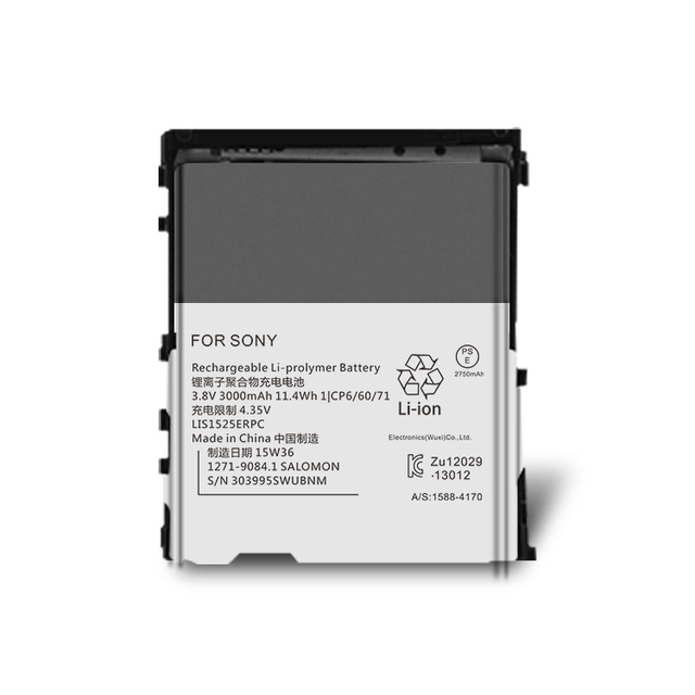 MSDS Certificated Rechargeable 3.8V 3000mah Li Ion Battery for Sony Battery Xperia Z5 Z4 Z3 Z2