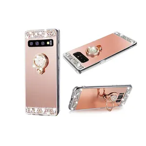 S20 Plus S20 Ultra Estuches Celulares Cermin Kickstand Phone Case untuk Samsung Galaxy S10 Plus S10e Catatan 20 Ditambah