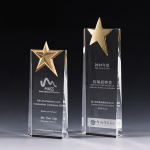custom acrylic plastic corporate trophy award blank stand design