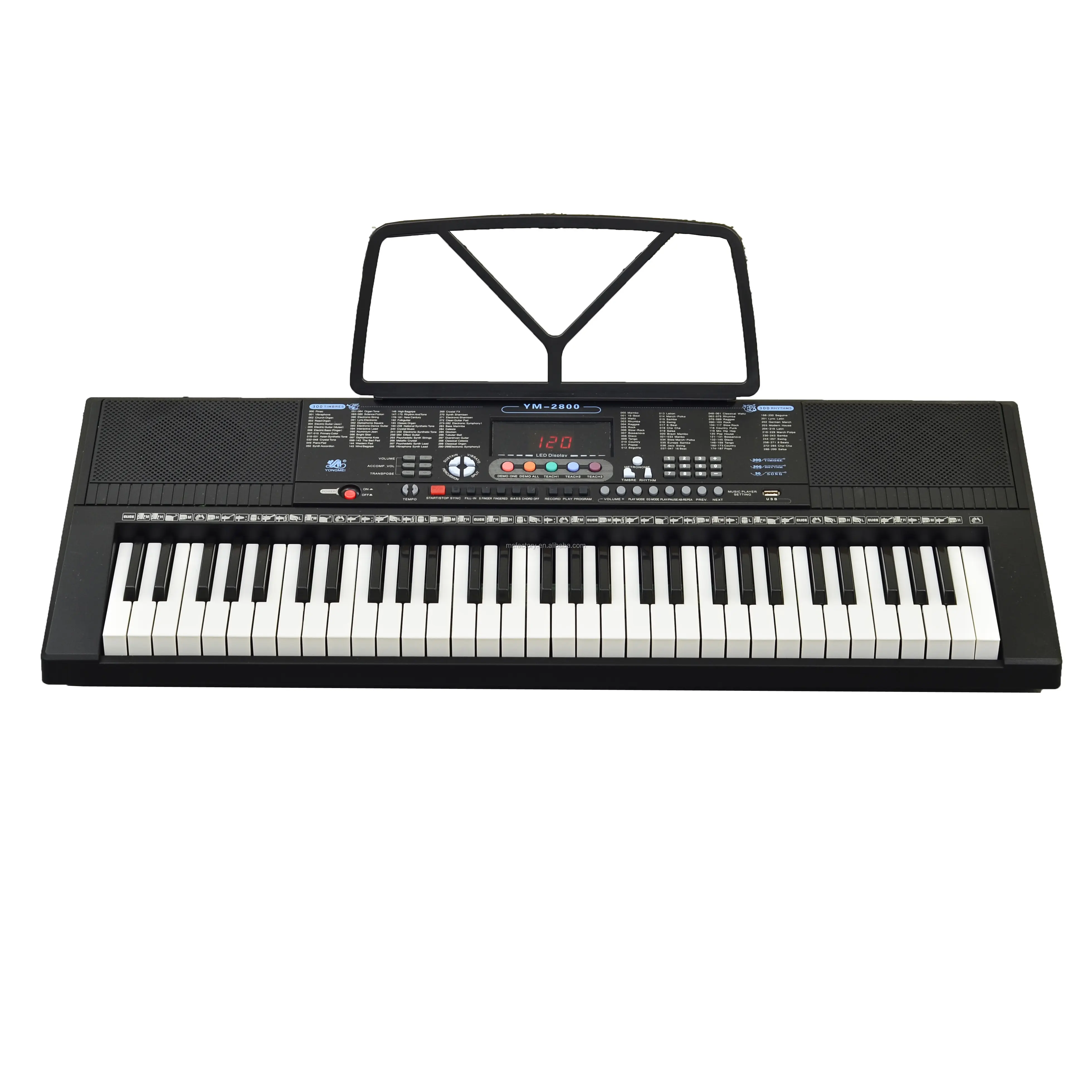 Musik instrument 61 Tasten elektronische Orgel Tastatur Synthesizer Klavier mit USB-Buchse