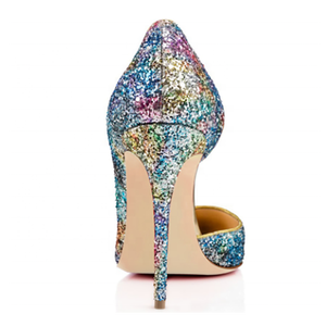 Commercio all'ingrosso Su Ordinazione di Scintillio Delle Donne <span class=keywords><strong>Tacco</strong></span> Alto Pompe di <span class=keywords><strong>Scarpe</strong></span> Da donna <span class=keywords><strong>scarpe</strong></span> di moda - Product Image 5