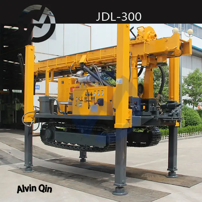 JDL-300 perkusi rig pengeboran DTH air-air serbaguna crawler pengeboran mesin