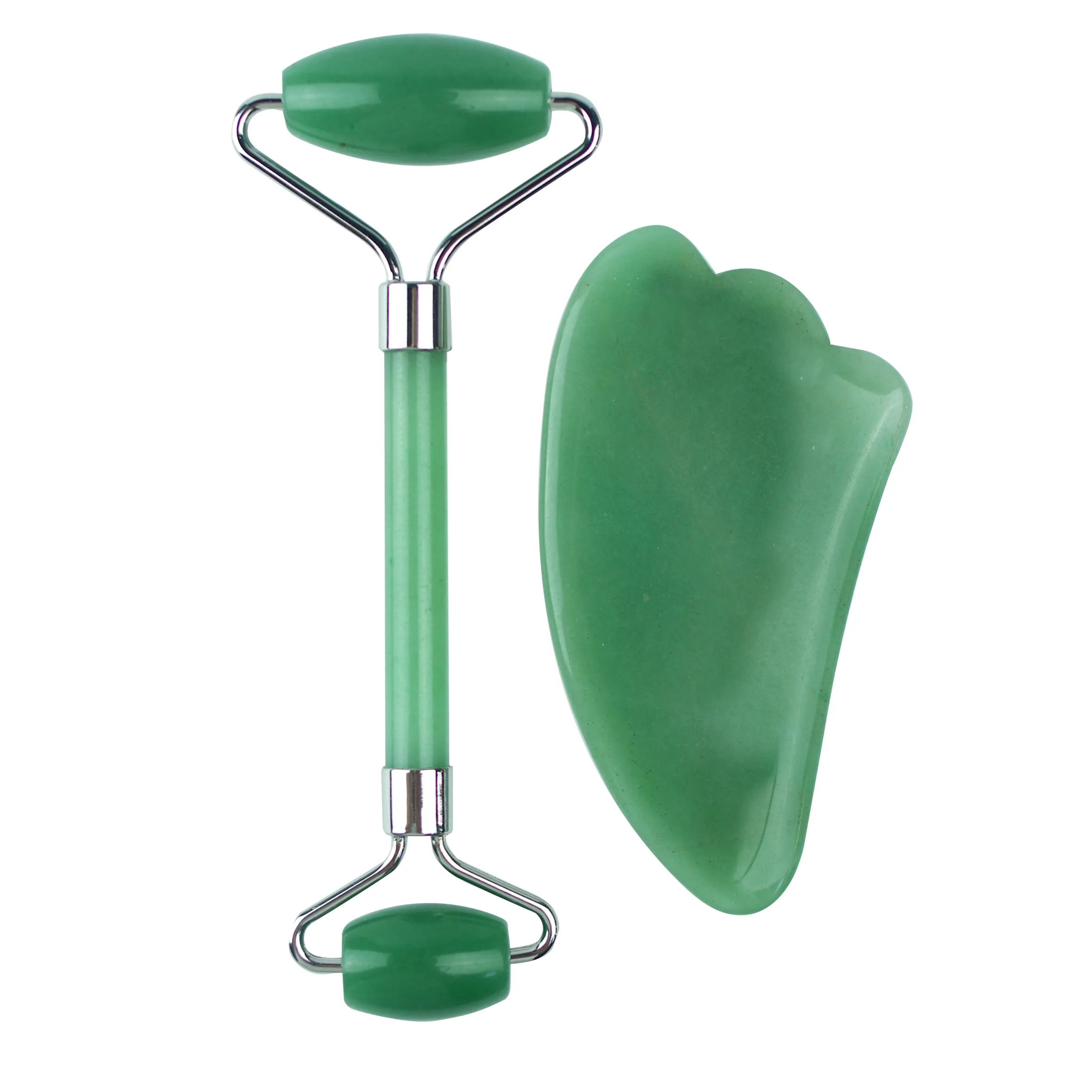 Mini rolo de jade de aço inoxidável, rolo de jade rosa para massageador facial