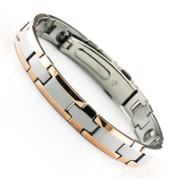 Bracelet en tungstène pour Couple, soins de santé, 99.999g, énergie magnétique, Germanium, Tourmaline, fer-Ion