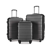 Ensemble de bagages à roulettes ABS 3 pièces, valise rigide à roulettes, bagage à main