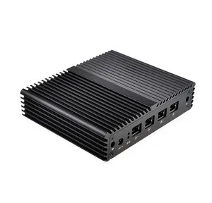 Fanless Mini Industrial PC Max 8G DDR3 Dual Core Mini Desktop Computer X86 4 Lan Port 12v 1080P Fanless Appliance