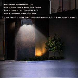 Lampada solare 45 LED sensore di movimento solare all'aperto lampada impermeabile <span class=keywords><strong>senza</strong></span> <span class=keywords><strong>fili</strong></span> luce da <span class=keywords><strong>giardino</strong></span> - Product Image 5
