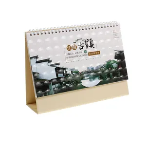 Recycler calendrier mural calendrier papier pleine impression de calendrier de table