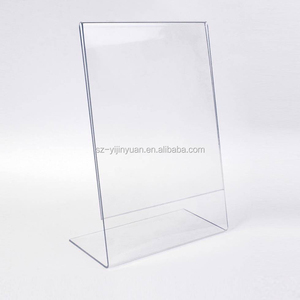 L loại bàn rõ ràng A4 Acrylic hiển thị đứng 3/8 "Độ dày - Product Image 1