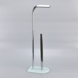 Porte-papier hygiénique rond à base en poly avec pièce de rechange - Product Image 2