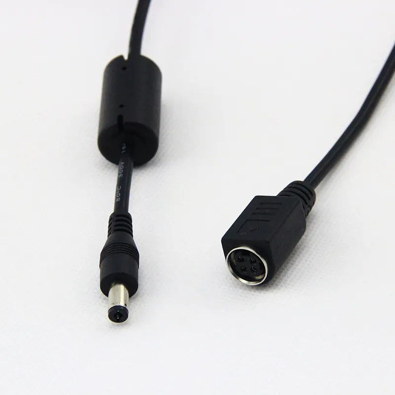 power cable 18AWG copper wire DC 5.5*2.5 connector to 4 pin din power supply 24v 5a
