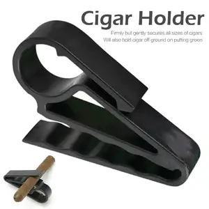 Black Golf Clip Cigar Holder for Golf Bag and Golf Cart