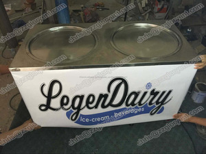 Gl-f500 Double casseroles thaïlande alevins <span class=keywords><strong>Machine</strong></span> à crème glacée - Product Image 4