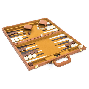 Brown Leather <strong>Backgammon</strong> <strong>Set</strong> - Product Image 6