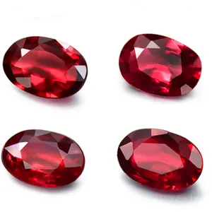 Gemstone Jewelry Factory Wholesale Natural Red Ruby Loose Stone For Making Fine Jewelry