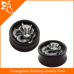 Foncé en bois organique Bouchons d'oreille piercing classique Organiques Bouchons Piercing Bijoux gay piercing oreille - Product Image 3