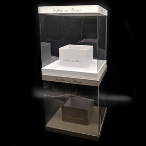 Bán Buôn Thiết Kế Mới Rõ Ràng Nhựa Vuông <span class=keywords><strong>PVC</strong></span> Trong Suốt Hoa Đóng Gói Bouquet Florist Hộp Quà Tặng - Product Image 4