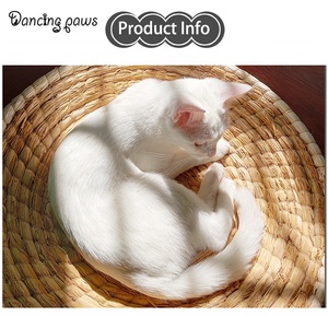 Natural hecho a mano ecológico maíz cáscara paja gato nido mascota cama para dormir - Product Image 4