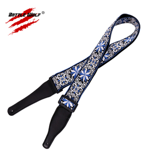 Wholesale Woven Jacquard Weave Different Style Wear Resisting Real <strong>Leather</strong> Ends <strong>Strap</strong> for <strong>Guitar</strong> <strong>Strap</strong> - Product Image 6