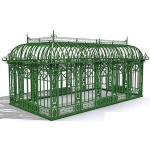 Grand gazebo de jardin décoratif <span class=keywords><strong>en</strong></span> <span class=keywords><strong>fonte</strong></span> verte pour l'extérieur au <span class=keywords><strong>prix</strong></span> d'usine - Product Image 4