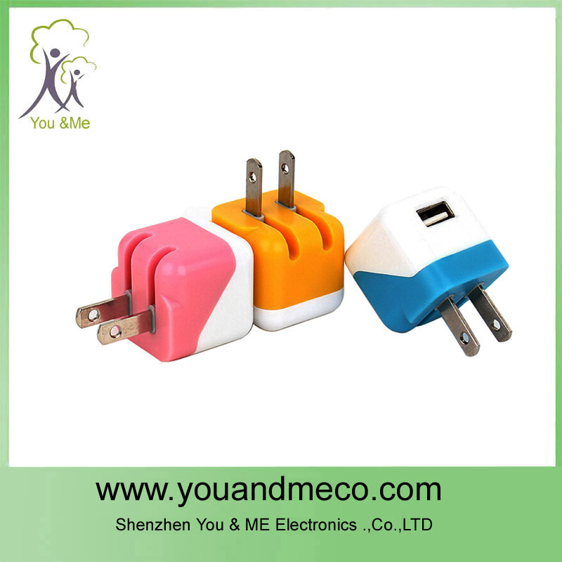 Colorful US plug 5 v 2a usb wall charger accueil plat usb chargeur mural