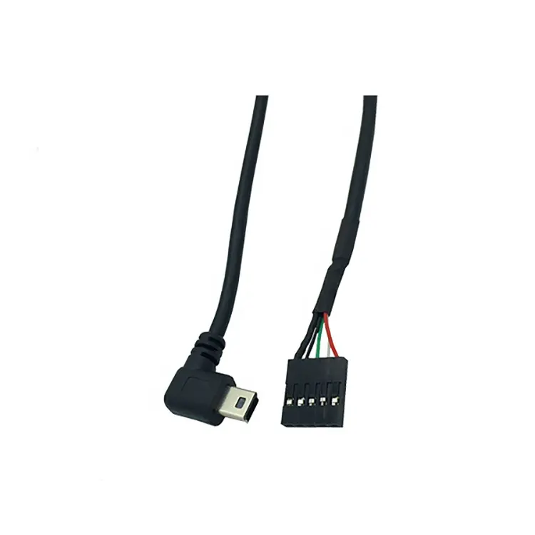 90 grad Mini USB männlichen zu 5 Pin Dupont 2,54mm Motherboard Kabel