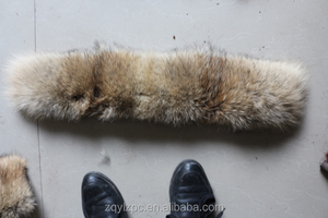 Venta al por mayor del color natural del precio real del coyote de la piel del ajuste del collar / de las tiras de la piel del l - Product Image 5
