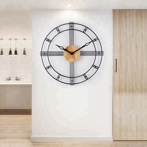 Soggiorno camera <span class=keywords><strong>Da</strong></span> Letto <span class=keywords><strong>Cucina</strong></span> di Grandi Dimensioni Scavato-out In Numeri Romani Silenzioso Ferro Rotondo <span class=keywords><strong>Orologio</strong></span> <span class=keywords><strong>Da</strong></span> Parete Decorativo - Product Image 4