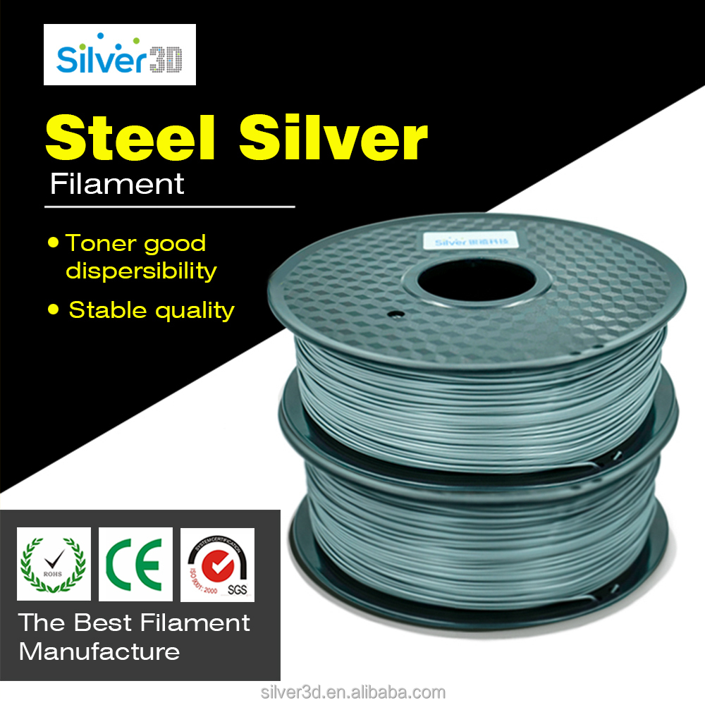 Argent Professionnel modification ABS PLA PVA PETG 3D filament 1.75mm 3.00mm 3D imprimante filament 1.75mm