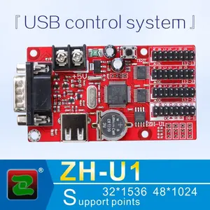 Zhonghang LED driver U flash disk hub12 and hub08 port ZH-U1 control card for P10 panel