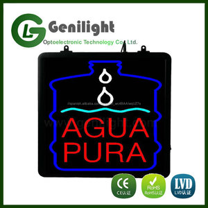 <span class=keywords><strong>Auga</strong></span> Pura Exhibición de la Tienda agua pura luz LED barras muestra de la CERVEZA PUB tienda - Product Image 1