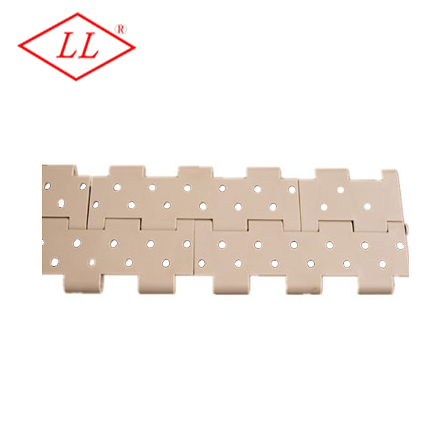 1,5 ''дюймовый шаг плоский верхний конвейер пластиковый модульный пояс с отверстиями (T-1300)