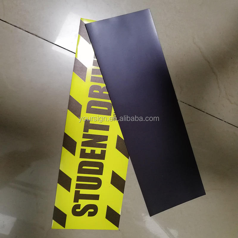 Magnetico New Driver Adesivo - 3 Pezzi, Giallo Riflettente, Per Auto, Avviso Conducente Principiante - Foto 6