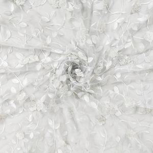 Vendita diretta in fabbrica <span class=keywords><strong>sposa</strong></span> bianca africana 3D fiore tessuto di <span class=keywords><strong>pizzo</strong></span> ricamato tutto per abito da <span class=keywords><strong>sposa</strong></span> donna indumento - Product Image 3