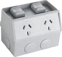 Australian Standard SAA Twin 방수 socket 250 볼트 10A