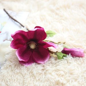 2024 piccole quantità di fiori di seta matrimonio artificiale si sentono come veri steli di fiori di <span class=keywords><strong>magnolia</strong></span> per la decorazione - Product Image 5