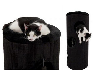 Tiragraffi per Gatti a Forma di Barile con Albero, Letto e Casa, Gioco e Attività - Product Image 4
