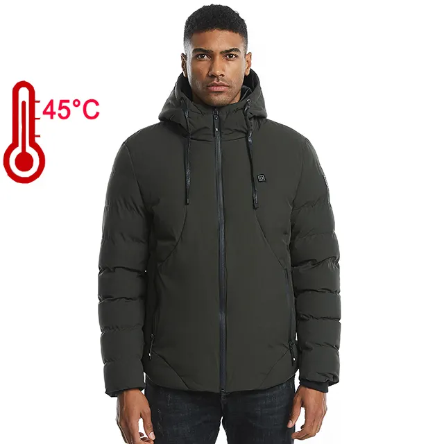 Men's Heated Jacket Lightweight Thermal Jackette For Men Male Outdoors Usb Rechargeable Battery Heated Coat Winter Warm Outwear