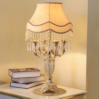 Lampes de table décoratives Simig Lighting, style moderne, abat-jour antique, métal, rose, cristal, luxe, pour chevet, salon
