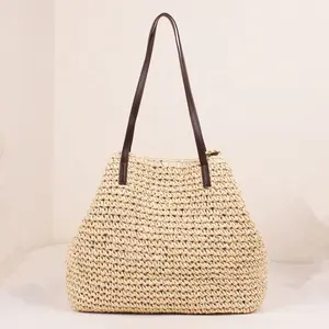 Summer Cheap Paper Straw Tote Bag Beach Bag Handbags for Women