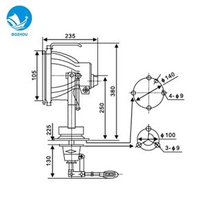 Alüminyum 12v 24v 100w TG9 el düzenlenen ışıldak taşınabilir deniz spot ışığı - Product Image 3