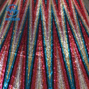 Vải Kim Sa Cầu Vồng Nhiều Màu Co Giãn Màu Xanh Dương Cuộn Lớn Sang Trọng Óng Ánh 2023 - Product Image 4