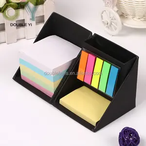 Tùy Chỉnh Logo Có Thể Gập Lại Cube Pen Chủ Chú Ý Lưu Ý Memo Pad Box Với Pen Chủ