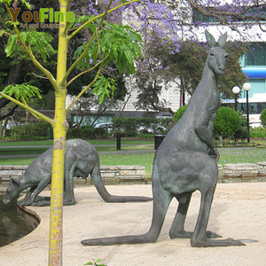 Estátua canguru de metal do tamanho da vida do animal bronze para o jardim - Product Image 4
