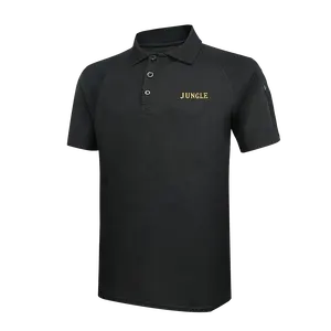 XINXING PO11 OEM ODM Polyester Quick Dry Black Tactical Polo Shirt With Embroidery Logo For Men Women