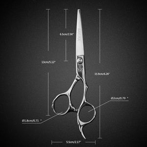 <span class=keywords><strong>Sharp</strong></span> Cong Chuyên Nghiệp Nhật Bản Salon Râu Barber Làm Tóc Barber Cắt Tóc Shears Kéo - Product Image 4