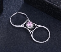 Nouveau produit, bague à bascule ronde réversible en argent 925, tendance